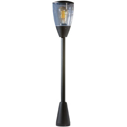 Lampa ogrodowa stojąca czarna metalowa szklana 80cm AZ4483