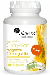 Aliness Cytrynian Magnezu 125 mg z B6 (P-5-P)