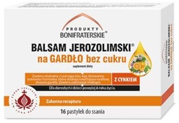 Produkty Bonifraterskie Balsam Jerozolimski na gardło bez cukru,