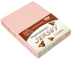 Prześcieradło jersey z gumką 90x200 łososiowe P06-90 grube