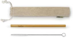 Bambusowa słomka 19 cm+woreczek+szczoteczka Bambaw - 1 sztuka