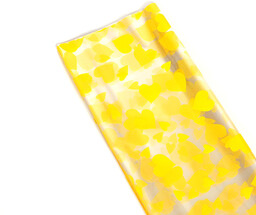 Folia Ozdobna W Serca Żółta 54X54 Cm 50