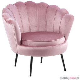 Fotel LC-032-1 BLACK Różowy