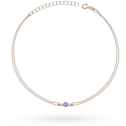 Bransoletka Tanzanit 0,15ct różowe złoto pr. 585