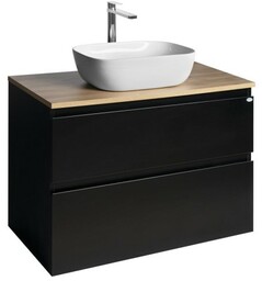 Szafka z płytą 87,5x61,8x45,7 cm dąb czarny mat/emporio