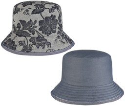 Kapelusz Dwustronny Denim Flowers by bedacht, denim, One