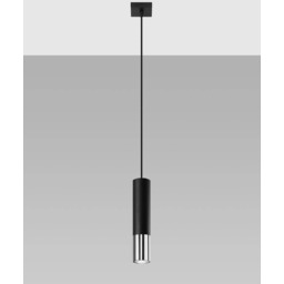 Sollux Lighting Lampa wisząca LOOPEZ 1 SL.0940 czarno-chromowana