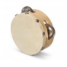 TAMBURYN DREWNIANY NATURALNY INSTRUMENT MUZYCZNY ZABAWKA DREWNIANA 3+