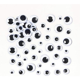 Baker Ross czarno-białe, samoprzylepne ruchome oczy dla dzieci