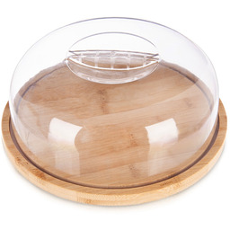 Deska do serwowania bambusowa z pokrywką okrągła 26