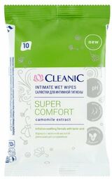 Cleanic Super Comfort Chusteczki do higieny intymnej 10