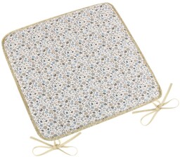 Bellatex Siedzisko EMA gładkie Flower beżowo-niebieski, 40 x