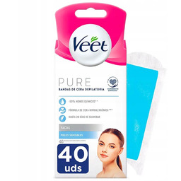 VEET Pure PLASTRY DO DEPILACJI TWARZY do skóry