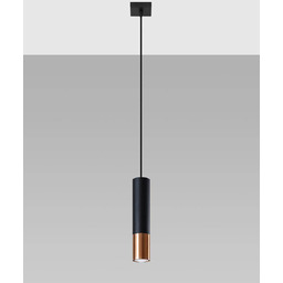 Sollux Lighting Lampa wisząca LOOPEZ 1 SL.0946 czarno-miedziana