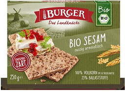 Burger Pieczywo chrupkie błonnikowe żytnie razowe z sezamem