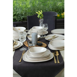 Elegancki 24-częściowy ceramiczny zestaw obiadowy, 100% antybakteryjny