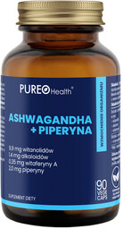 Pureo Health Ashwagandha + Piperyna, 90 kapsułek