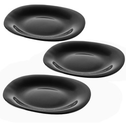 Talerz deserowy Vetriolo 21 cm, czarny 3 szt.
