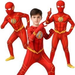 Strój Przebranie Flash Superbohater 128/134 8-9L,Hopki