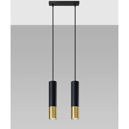 Sollux Lighting Lampa wisząca LOOPEZ 2 SL.0953 czarno-złota