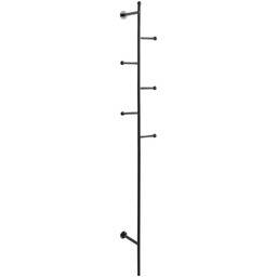 Wieszak ścienny do przedpokoju Aspen czarny metalowy nowoczesny
