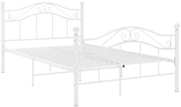 Elior Białe metalowe łóżko pojedyncze 120x200 cm H4-N05