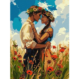 IDEYKA Zakochana para malowanie według liczb dla dorosłych,