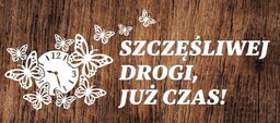 Zestaw: Szczęśliwej drogi już czas- wycinanka z kartonu