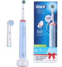 ORAL-B BRAUN PRO3 3770 BLUE Crossaction + końcówka