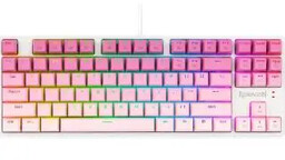 Redragon K645 RGB Brown Switch Biało-różowy Klawiatura mechaniczna