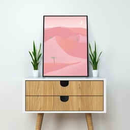 Pakamera Plakat Różowa pustynia