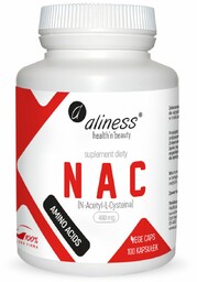 Aliness NAC N-Acetyl-L-Cysteine 190 mg - 100 wegańskich