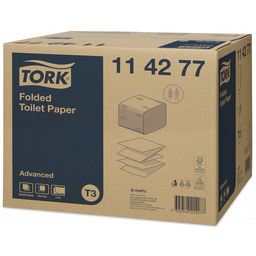 Papier toaletowy w składce Tork T3 2 warstwy