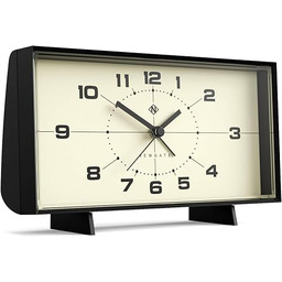 NEWGATE Budzik Wideboy Prostokątny design retro Czarny Tarcza