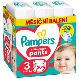 Pieluchomajtki PAMPERS Pants 3 (204 szt.)