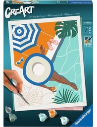 RAVENSBURGER Malowanie po numerach CreArt Relaks nad basenem