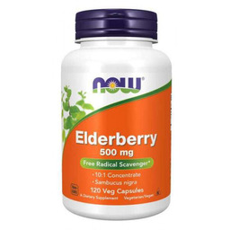Elderberry NOW Foods 500mg - 120 kapsułek