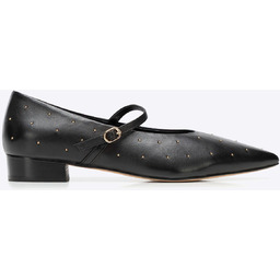 Damskie czółenka ze skóry naturalnej z drobnymi dżetami