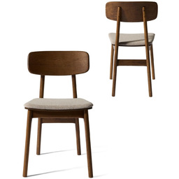 Krzesło do jadalni Livo (44935), ciemny dąb, tapicerowane