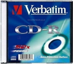 Płyta CD-R 700MB 52x VERBATIM slim