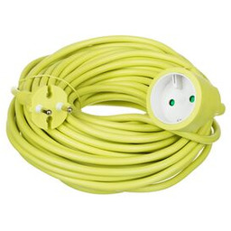 Przedłużacz kosiarkowy 30 m 2 x 1,0 lemonkowy