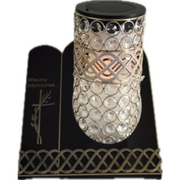 Znicz witraż VIP Premium solar SZKA10S 25 cm