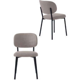 Krzesło do jadalni Fowler (90001), beżowe, tapicerowane