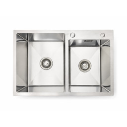 Zlewozmywak stalowy dwukomorowy STEEL 7549 inox