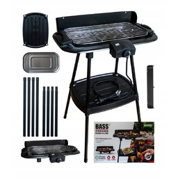 Bass Grill Elektryczny Ogrodowy Stojący 2800W 2w1 Uniwersalny