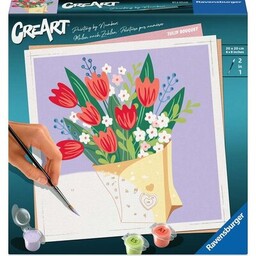 RAVENSBURGER Malowanie po numerach CreArt Bukiet kwiatów Tulipany