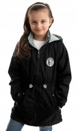 Kurtka Wiosenna Parka dziewczęca Dwustronna r.134 cm