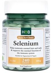 SELENIUM, Selen 200ug, Holland & Barrett, 240 tabletek