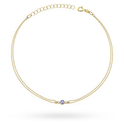 Bransoletka Tanzanit 0,15ct żółte złoto pr. 585