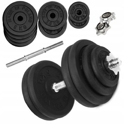 Hantla Żeliwna regulowana 1x30kg hantel gryf 28mm talerze